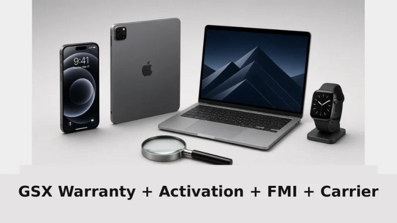 GSX Warranty + Activation + FMI + Carrier
